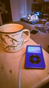 This is a photograph, taken by photographer Adam Scott, in Powder Springs, GA. The photo is of his new ipod, which he purchased to listen to music without Spotify.